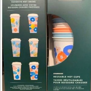 Starbucks Easter reusable 6 hot cups 16oz